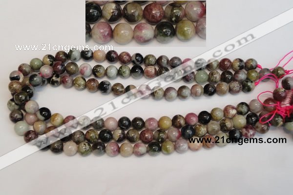 CTO352 15.5 inches 10mm round natural tourmaline gemstone beads