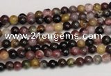 CTO355 15.5 inches 4mm round natural tourmaline gemstone beads