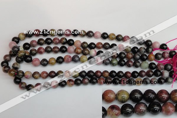 CTO358 15.5 inches 9mm round natural tourmaline gemstone beads