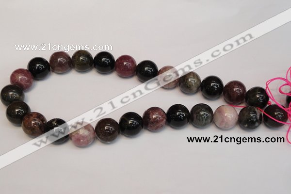 CTO362 15.5 inches 16mm round natural tourmaline gemstone beads