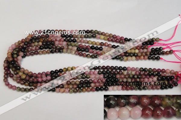 CTO371 15.5 inches 5mm round natural tourmaline gemstone beads