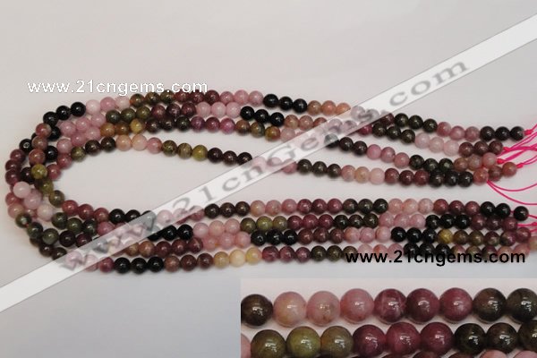 CTO372 15.5 inches 6mm round natural tourmaline gemstone beads