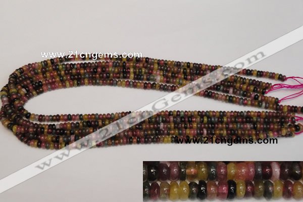 CTO375 15.5 inches 2*5mm rondelle natural tourmaline gemstone beads