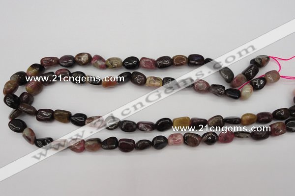 CTO382 15.5 inches 9*11mm natural tourmaline nuggets beads