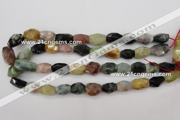 CTO384 15.5 inches 12*16mm – 16*25mm faceted nuggets tourmaline beads