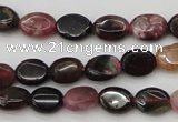 CTO385 15.5 inches 6*8mm oval natural tourmaline beads wholesale