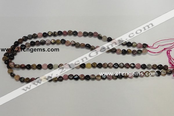 CTO39 15.5 inches 7*7mm heart natural tourmaline beads wholesale