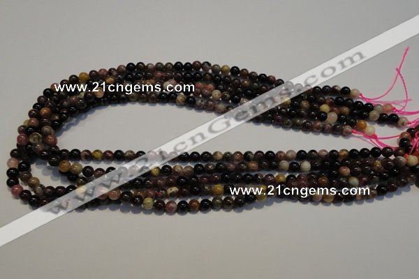 CTO399 15.5 inches 5mm round natural tourmaline gemstone beads