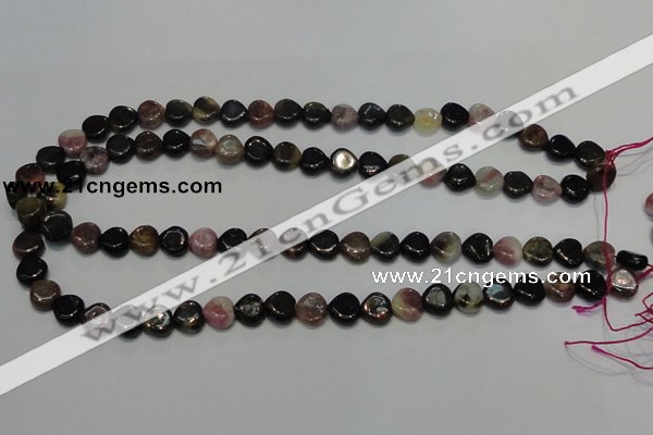 CTO40 15.5 inches 10*10mm heart natural tourmaline beads wholesale