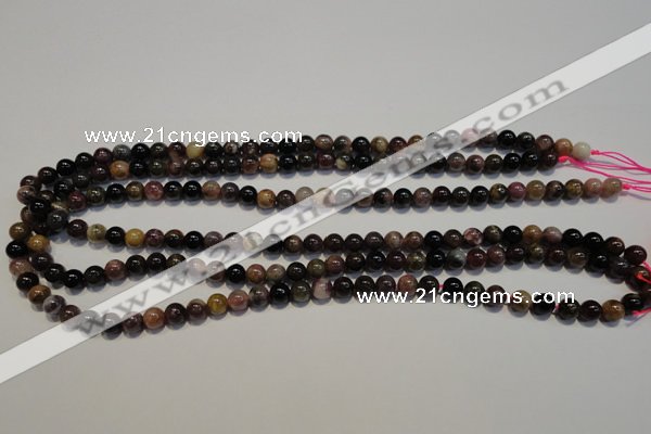 CTO400 15.5 inches 6mm round natural tourmaline gemstone beads