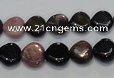 CTO41 15.5 inches 12*12mm heart natural tourmaline beads wholesale