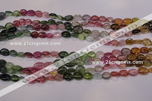 CTO421 15 inches 7*9mm oval natural tourmaline beads wholesale