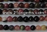 CTO451 15.5 inches 4mm round natural tourmaline gemstone beads