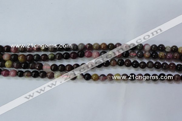 CTO452 15.5 inches 5mm round natural tourmaline gemstone beads