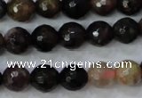 CTO462 15.5 inches 7mm faceted round natural tourmaline gemstone beads