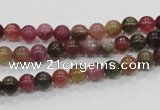 CTO61 15.5 inches 5mm round natural tourmaline gemstone beads