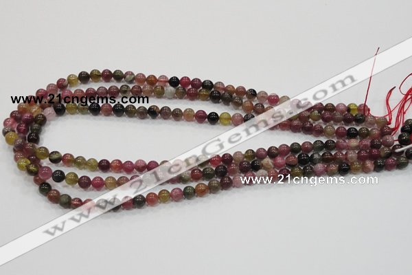 CTO61 15.5 inches 5mm round natural tourmaline gemstone beads