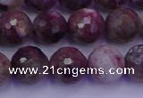 CTO614 15.5 inches 9mm faceted round tourmaline gemstone beads