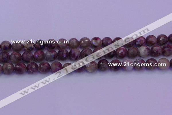 CTO614 15.5 inches 9mm faceted round tourmaline gemstone beads