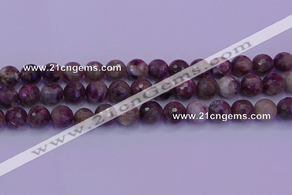 CTO616 15.5 inches 11mm faceted round tourmaline gemstone beads