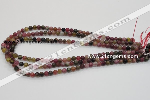 CTO62 15.5 inches 6mm round natural tourmaline gemstone beads