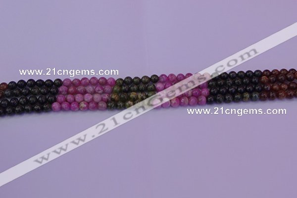 CTO625 15.5 inches 4mm round tourmaline gemstone beads wholesale