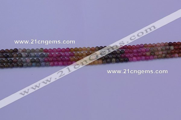 CTO630 15.5 inches 4mm round tourmaline gemstone beads wholesale