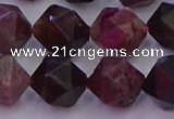 CTO652 15.5 inches 10mm faceted nuggets tourmaline gemstone beads