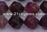 CTO652 15.5 inches 10mm faceted nuggets tourmaline gemstone beads