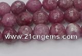 CTO657 15.5 inches 6mm faceted round Chinese tourmaline beads