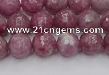 CTO658 15.5 inches 8mm faceted round Chinese tourmaline beads