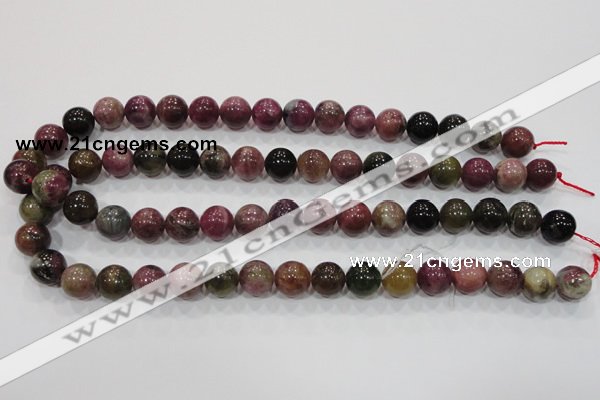 CTO66 15.5 inches 12mm round natural tourmaline gemstone beads