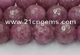 CTO660 15.5 inches 12mm faceted round Chinese tourmaline beads