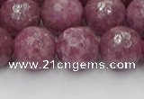 CTO661 15.5 inches 14mm faceted round Chinese tourmaline beads