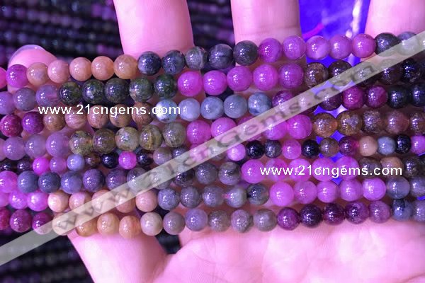 CTO666 15.5 inches 5mm round natural tourmaline gemstone beads