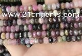 CTO680 15.5 inches 4.5*7mm - 5*8mm faceted rondelle tourmaline beads