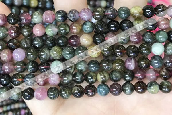 CTO696 15.5 inches 6mm round tourmaline gemstone beads
