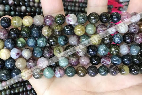 CTO697 15.5 inches 8mm round tourmaline gemstone beads