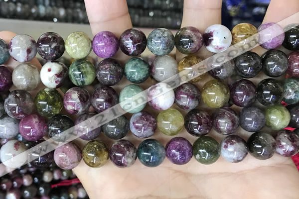 CTO698 15.5 inches 10mm round tourmaline gemstone beads