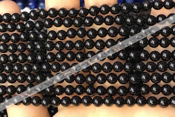 CTO700 15.5 inches 4mm round black tourmaline beads wholesale