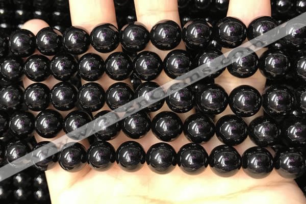 CTO703 15.5 inches 10mm round black tourmaline beads wholesale