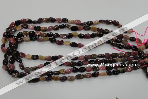 CTO71 15.5 inches 6*8mm nuggets natural tourmaline gemstone beads