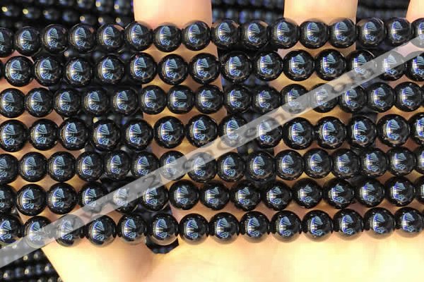 CTO711 15.5 inches 6mm round black tourmaline gemstone beads