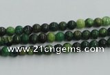 CTP01 15.5 inches 4mm round yellow green pine gemstone beads wholesale