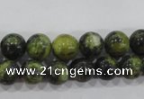 CTP103 15.5 inches 10mm round yellow pine turquoise beads wholesale