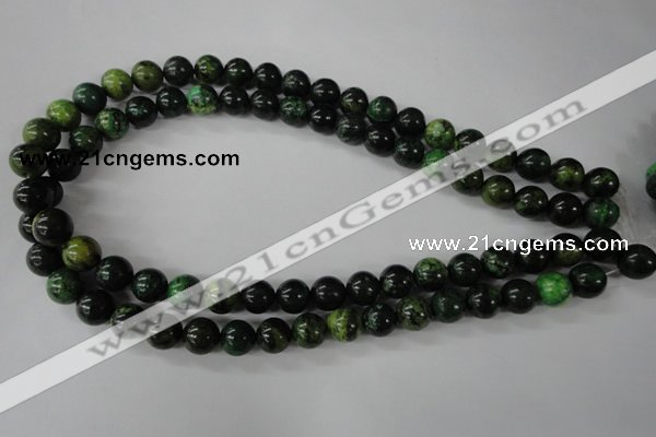 CTP203 15.5 inches 10mm round yellow pine turquoise beads wholesale