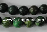 CTP204 15.5 inches 12mm round yellow pine turquoise beads wholesale