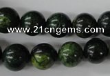 CTP205 15.5 inches 14mm round yellow pine turquoise beads wholesale