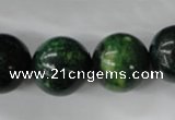 CTP207 15.5 inches 18mm round yellow pine turquoise beads wholesale