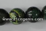 CTP208 15.5 inches 20mm round yellow pine turquoise beads wholesale